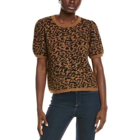 Vince Camuto Sweaters - Vince Camuto Womens  Wool-Bend Crewneck Sweater, Tan